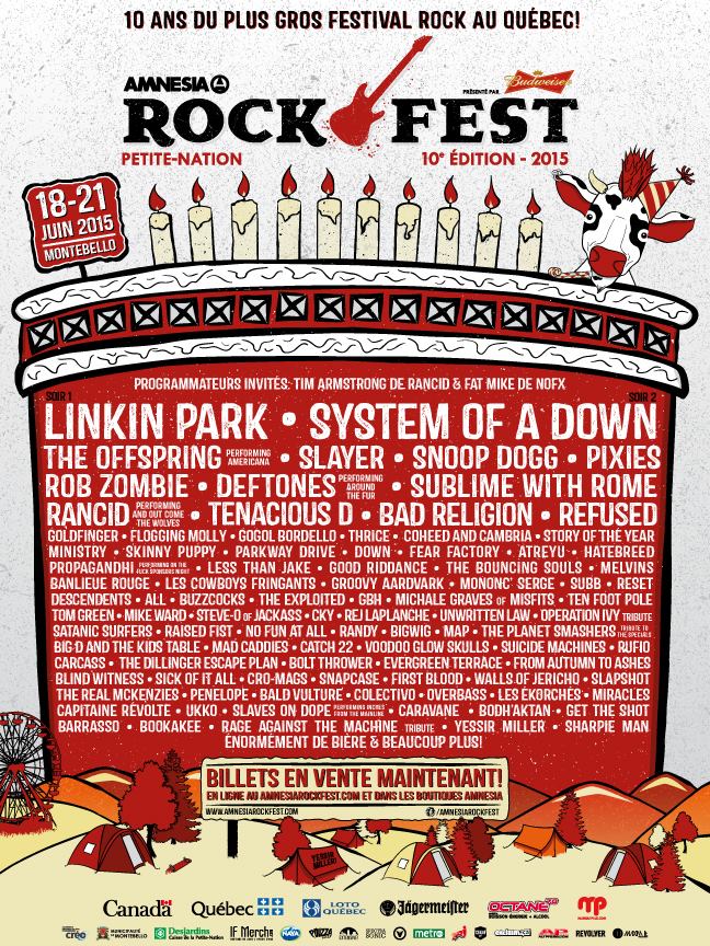 Rockfest 2015 lineup